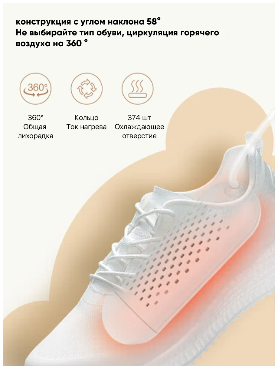 Сушилка для обуви xiaomi lofans smart timing shoe dryer s3 white