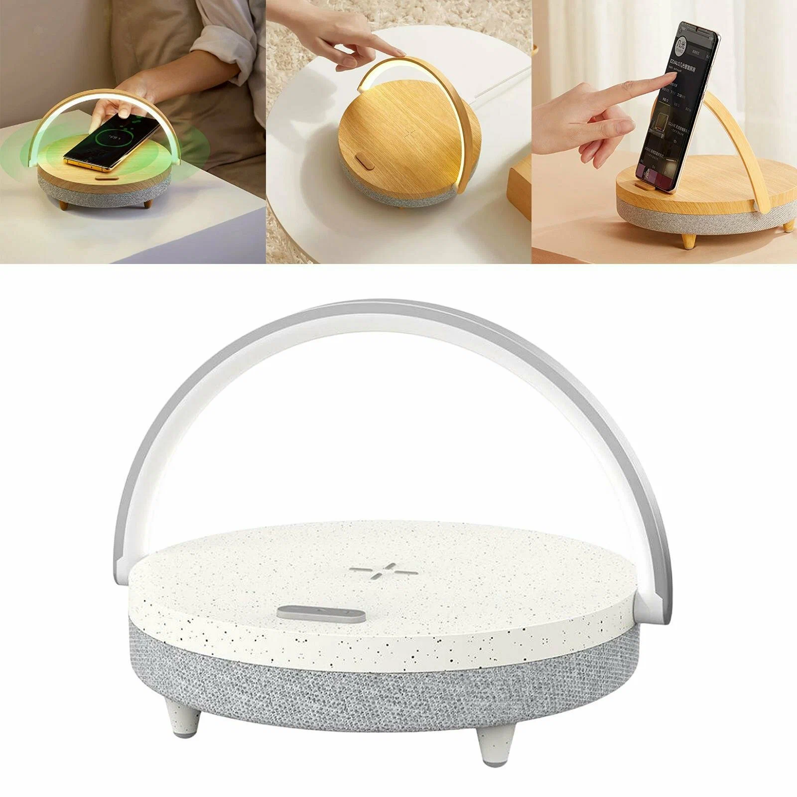 Лампа многофункциональная xiaomi ezvalo wireless charging lamp (lyyd01) marble pattern