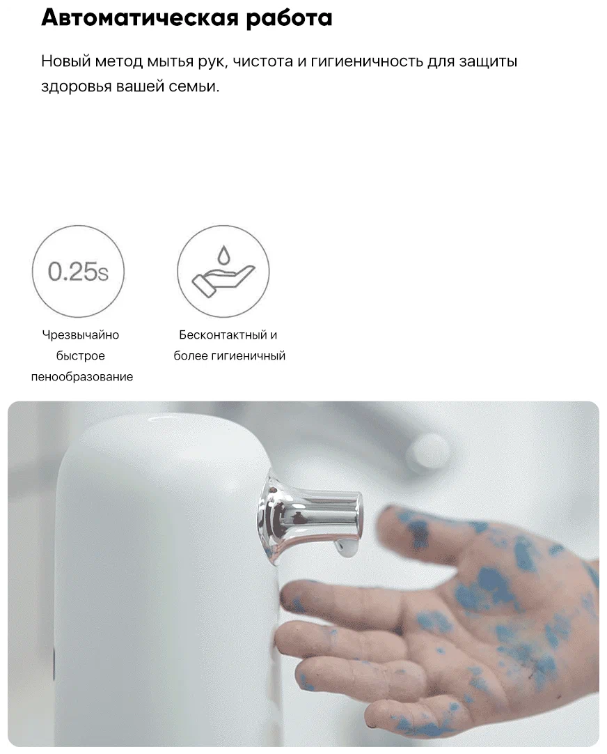 Мыльница сенсорная xiaomi enchen coco clean white