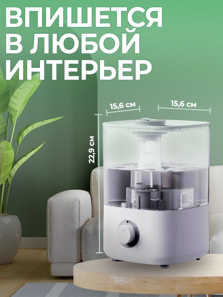 Увлажнитель воздуха xiaomi lydsto humidifer f100 white