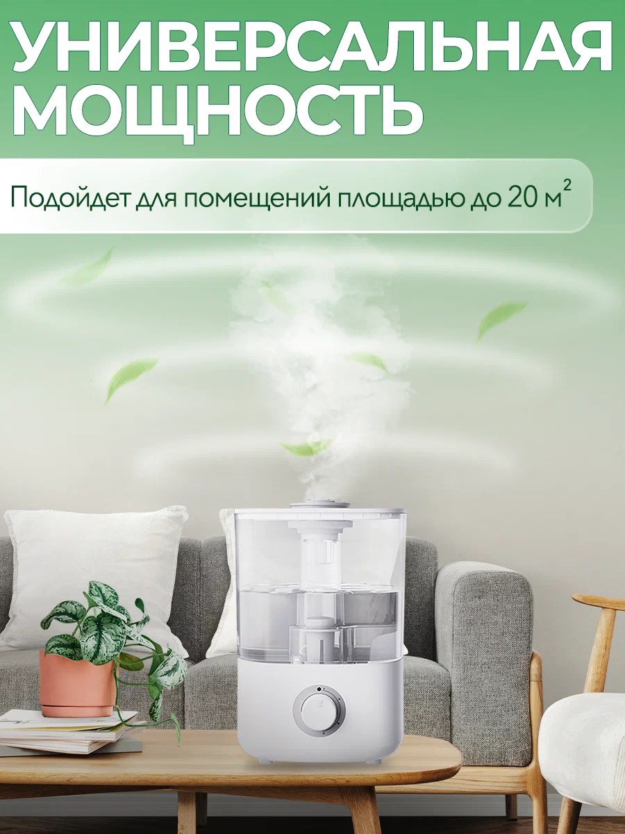 Увлажнитель воздуха xiaomi lydsto humidifer f100 white