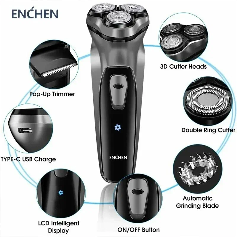 Электробритва xiaomi enchen blackstone rc electric shaver silver