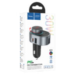 fm модулятор/АЗУ hoco e72 1usb 3a + 1usb 1a + pd30w