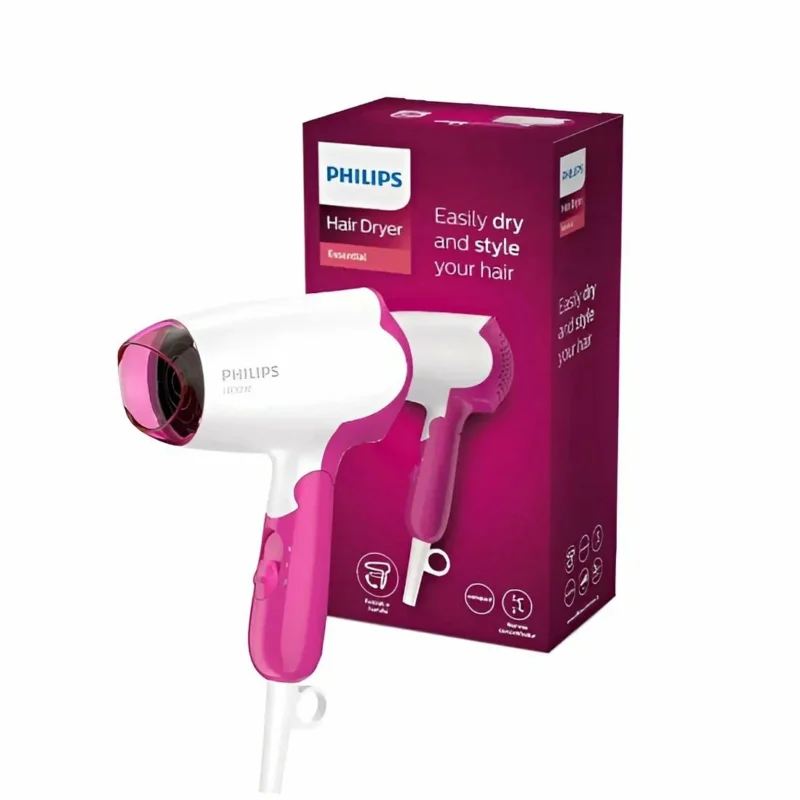 Фен для волос philips (bhd003/00) white/pink