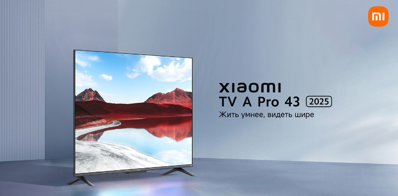 Телевизор xiaomi mi tv a pro 43" 2025 (l43ma sru) black