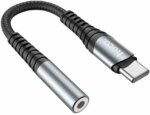Adapter Hoco LS33 Type C/3.5 мм Jack Metal Gray