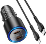 АЗУ Hoco NZ3 PD20W+1USB 3.0A QC 3.0 Type-C/Lightning Черный — изображение 2