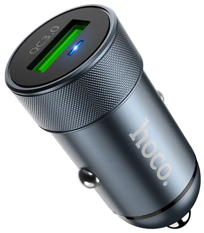 АЗУ Hoco Z32 1USB 3.0A Quick Charge 3.0 adapter Metal Gray АЗУ Hoco Z32 1USB 3.0A Quick Charge 3.0 adapter Metal Gray