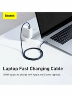 Дата-кабель Baseus Crystal Shine CAJU000601 100W USB-C/USB-C 1.2м чёрный — изображение 2