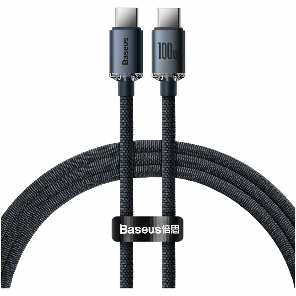 Дата-кабель Baseus CAJU000601 PD 100W Type-C/Type-C 1.2m Black Дата-кабель Baseus CAJU000601 PD 100W Type-C/Type-C 1.2m Black
