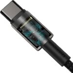Дата-кабель Baseus Tungsten Gold CATWJ-A01 USB-C/USB-C 100W 2м чёрный — изображение 4