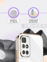 Накладка силикон Silicone Case Xiaomi Redmi 10 белый — изображение 6