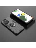 Накладка силикон/пластик PRC Armor Xiaomi Poco X5 Pro/Note 12 Pro 5G с подставкой чёрный — изображение 9