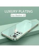 Накладка силикон/пластик PRC матовая с цветными краями Xiaomi Redmi 10 зелёный — изображение 2