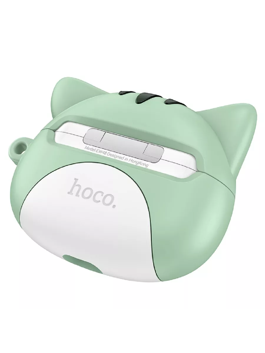 Наушники-bluetooth TWS с микрофоном Hoco EW48 Mint Cat Наушники-bluetooth TWS с микрофоном Hoco EW48 Mint Cat