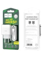СЗУ Hoco C73A 2USB 12W USB/MicroUSB белый — изображение 4