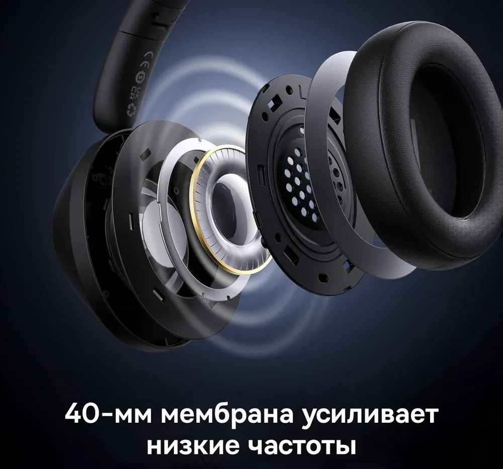 Наушники bluetooth полноразмерные baseus bass 30 max black