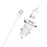 АЗУ borofone bz12a 1usb 3a quick charge type c white