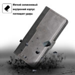 Чехол-книжка Fashion Case Xiaomi Redmi Note 11 Pro Plus серый — изображение 4