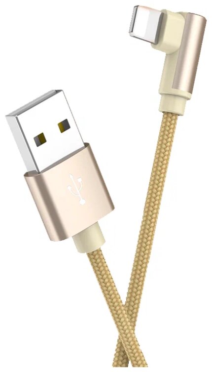 Дата-кабель Borofone BX26 боковой Lightning 1m Gold