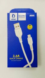 Дата-кабель Denmen D08L Lightning 1m White