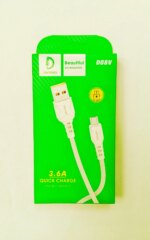 Дата-кабель Denmen D08V MicroUSB 1m White