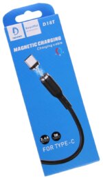 Дата-кабель Denmen D18T Magnetic БПД USB/USB-C 1м чёрный — изображение 2