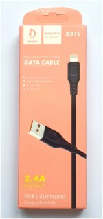 Дата-кабель Denmen D19L USB/Lightning 1м красный — изображение 3