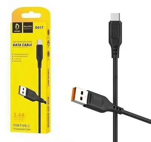 Дата-кабель Denmen D19T Type-C 1m Black Дата-кабель Denmen D19T Type-C 1m Black