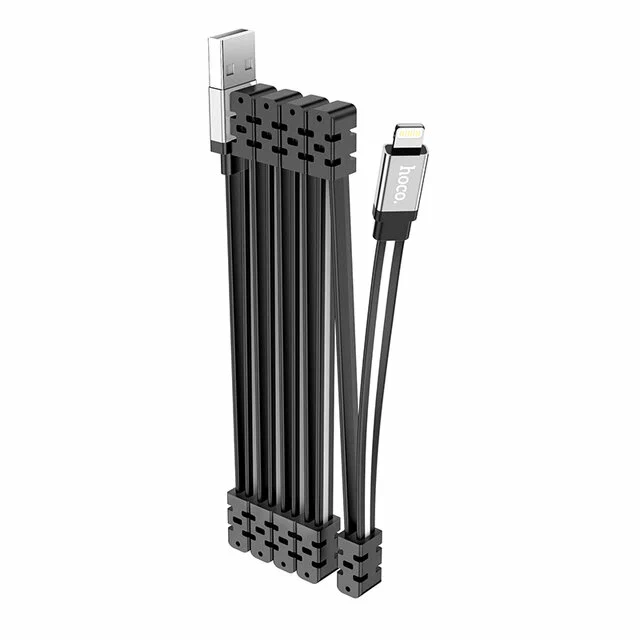 Дата-кабель Hoco U103 Lightning 1m Black Дата-кабель Hoco U103 Lightning 1m Black