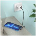 Дата-кабель Hoco U108 USB-C/Lightning боковой 20W 2м чёрный — изображение 2