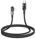 Дата-кабель Hoco U108 PD20W Type-C/Lightning боковой 2m Black