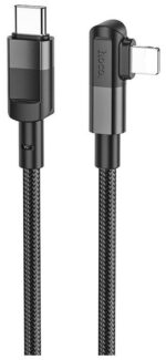 Дата-кабель Hoco U108 USB-C/Lightning боковой 20W 2м чёрный — изображение 4