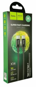 Дата-кабель Hoco X14  PD 60W Type-C/Type-C 1m Black