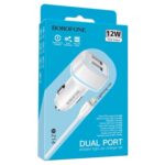 АЗУ borofone bz14 2usb 2.4a lightning white