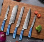 Набор ножей Xiaomi Spetime 5-Pieces Kitchen Knife Set (G05-BU) Синий — изображение 2