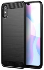 Накладка силикон Карбон Xiaomi Redmi 9A Black