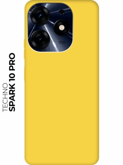 Накладка силикон PRC SoftTouch Tecno Spark 10  PRO Yellow