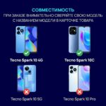 Накладка силикон PRC SoftTouch Tecno Spark 10/10C серо-синий — изображение 2