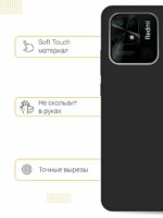 Накладка силикон PRC SoftTouch Xiaomi Redmi 10C чёрный — изображение 3