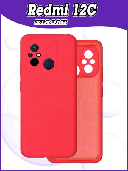 Накладка силикон PRC Xiaomi Redmi 12C перламутр гель Red(