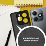 Накладка силикон Silicone Case Tecno Spark 20 Pro чёрный — изображение 3