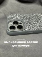 Накладка силикон Swarovski Apple iPhone 16 Pro тёмно-серый — изображение 3