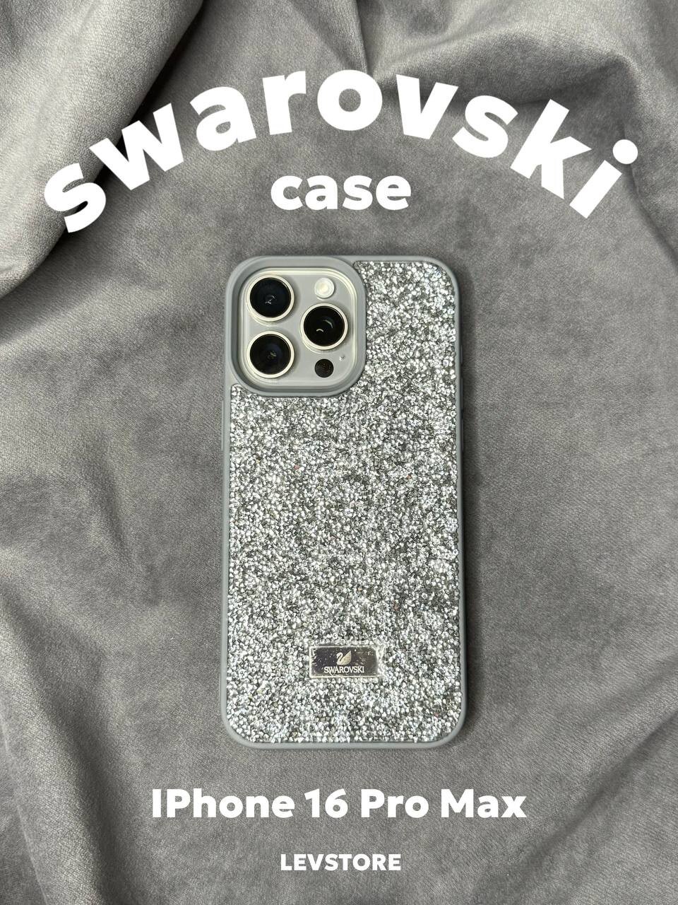 Накладка силикон Swarovski Iphone 16 PRO Gray Накладка силикон Swarovski Iphone 16 PRO Gray