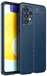 Накладка силикон/кожа LOGO Samsung A53 Dark Blue