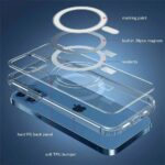 Накладка силикон/пластик матовая с окантовкой и кольцом Magsafe Apple iPhone 16 чёрный — изображение 2