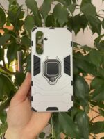 Накладка силикон/пластик PRC Armor Samsung A54 5G с подставкой зелёный — изображение 2