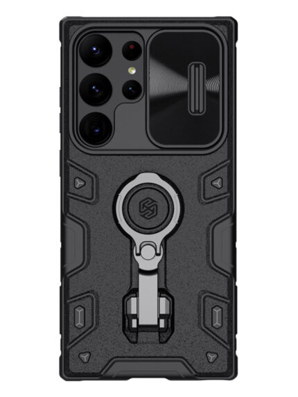 Накладка силикон/пластик PRC Armor Samsung S23 Ultra с подставкой Black