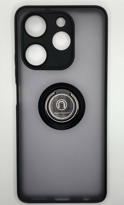 Накладка силикон/пластик PRC Armor Tecno Spark 10 PRO с подставкой Silver