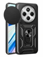 Накладка силикон/пластик prc armor xiaomi redmi 14С/poco c75 с подставкой black